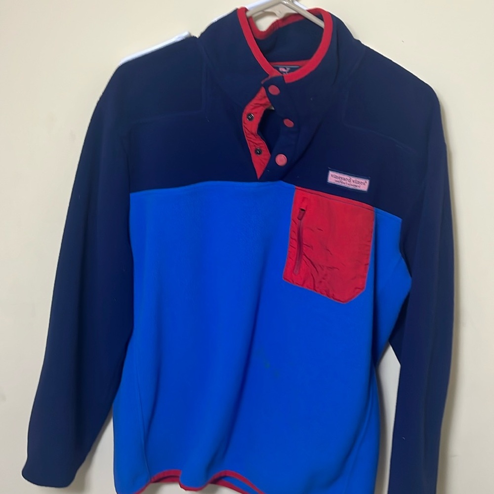 Vineyard Vines Fleece Snap Fleece Colorblock